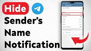 How To Hide Sender's Name In Stories Telegram Notifications