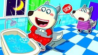 Stop, Wolfoo! Don't Take A Bath at Night | Learn Good Habits With Mommy Wolf  | Cartoons for Kids