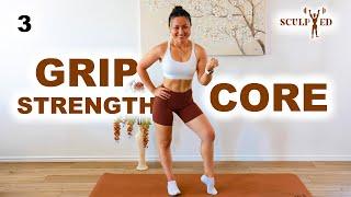 Dumbbell GRIP STRENGTH & CORE Workout at Home | Day 3 in the SCULPTED Series