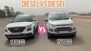 Hyundai VENUE vs FORD ECOSPORT|Drag Race | Diesel Vs Diesel Shocking Results|