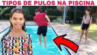 TIPOS DE PULOS NA PISCINA COM MEU PAI | NICOLE DUMER