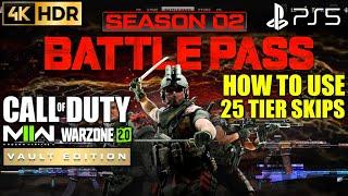 How to Use Tier Skips MW2 Battle Pass Season 2| Vault Edition MW2 Season 2 Battle Pass 100 Tiers PS5