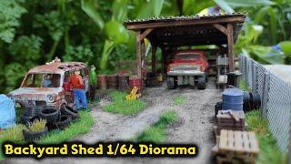 Making realistic backyard shed 1/64 diorama