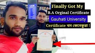 Gauhati University Finally Got my Original Paas Certificate GU/ after 4 months later/ imp video