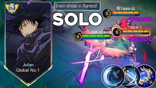 9-WIN STREAK!! HOW TO PLAY JULIAN SOLO RANKED GAME IN MYTHICAL GLORY!? ( julian gameplay 2023 )