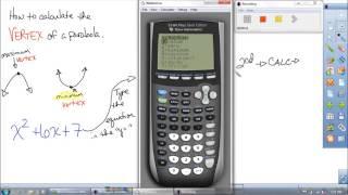 How to Find the Vertex of a Parabola Using a TI 84 Graphing Calculator