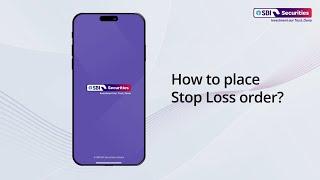 How to place Stop Loss Order through SBI Securities App?