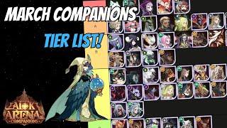 March Companions Tier List | AFK Arena Companions