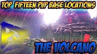 Ark Survival Evolved - Top 15 PVP Base Locations on The Volcano
