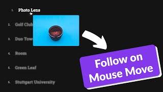 Follow the Cursor on Mousemove | Javascript | Front-end