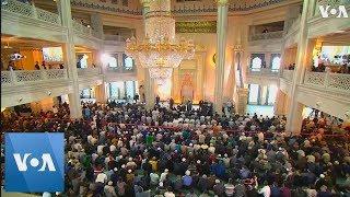 Huge Crowds Fill the Streets for Eid al-Fitr Prayer in Moscow, Russia