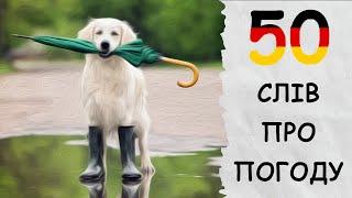 Вчимо 50 німецьких слів про погодні явища, температуру, прогноз погоди. Німецька з нуля, урок №29