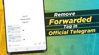Telegram forwarded tag kaise hataye | How to remove telegram forwarded tag 2022