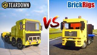 Teardown HEAVY TRANSPORT TRUCK vs Brick Rigs HEAVY TRANSPORT TRUCK