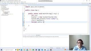 Core Java - "for" Loop - Program to print table of a number