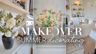 SUMMER LIVING ROOM MAKEOVER AND DECORATE WITH ME | SUMMER DECORATING INSPIRATION 2024