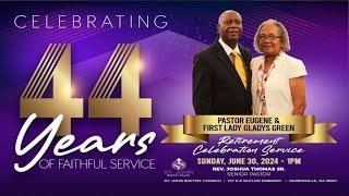Pastor Eugene Green Retirement Service - 44 Years of Pastoral Ministry