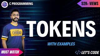 Tokens in C programming with Example | C Programming for Beginners‍‍