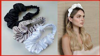 Diadema Scrunchies/Cómo hacer Scrunchies/Tiara de Satín/Diy Scrunchies Headband/Accesorio. Costura