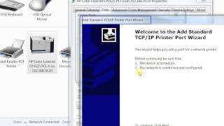 Changing IP on HP printer