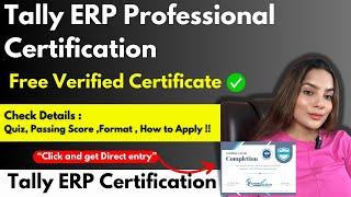 Tally ERP free certificate | National Level Tally Certificate in 2 minutes - Verified Certificate