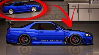 Pixel Car Racer - SKYLINE GTR R34 STREET BUILD ( Custom Livery )