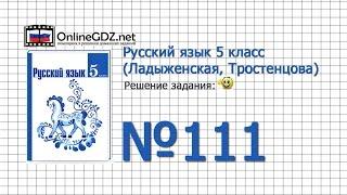 Задание № 111 — Русский язык 5 класс (Ладыженская, Тростенцова)