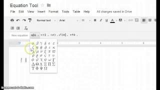 Google Docs Equation Tool / Editor