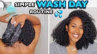 IT'S WASH DAY!!! MY SIMPLE NATURAL HAIR ROUTINE!! | START TO FINISH!