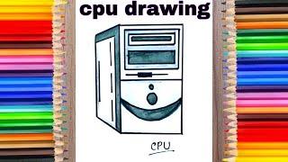 cpu drawing || cpu drawing computer || cpu drawing easy || cpu art || cpu diagram art || cpu draw