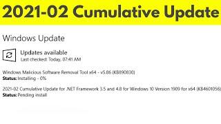 2021-02 Cumulative Update for Windows 10 Version 1909 for x64 based systems(KB4601056)