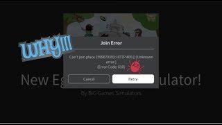 ROBLOX'S ERROR CODE 610! WHYYYYY!