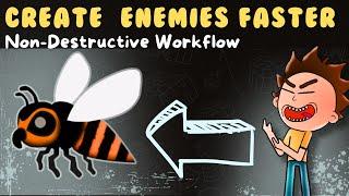 Create Enemies 10X Faster with This Non-Destructive Workflow! | Unity | Krita .