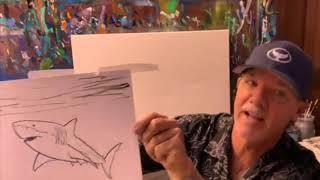 Great For Kids, Teachers -- Paint a Great White Shark with Renowned Marine Life Artist Wyland