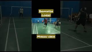pertandingan badminton|Latihan|bulutangkis|minggu ceria, #bulutangkis #badminton #shorts