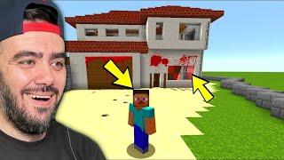 MINECRAFT DE GERÇEK KANLI EVI BULDUK IÇERIYE GIRDIK