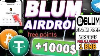 Claim Free Airdrop 1 BNB & 250,000 BLUM Token on TrustWallet,free BNB