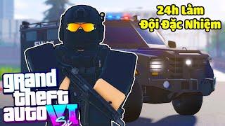 JAYGRAY THỬ THÁCH 24H LÀM ĐỘI ĐẶC NHIỆM TRONG ROBLOX GTA 6*ĐI BẮT CƯỚP VÀO TÙ THÀNH PHỐ TỘI PHẠM