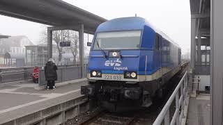 Güterzug macht Kopf im Bahnhof Soltau.