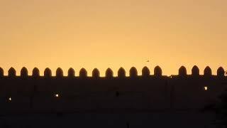 Walls of Ichan Qala, Khiva at sunset