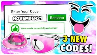 2021 *ALL 3 NEW* ROBLOX PROMO CODES! NOVEMBER (WORKING)