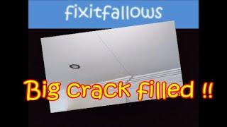 Plaster crack fixed - for ever. Filling a plaster ceiling crack.