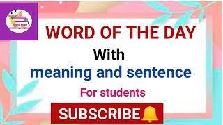 New word of the day for students/ how to present word of the day in school #word #wordoftheday