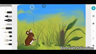 Squirrel Painting S Pen SAMSUNG Note 10 Lite Tutorial using #PenUp | Priyanka1313