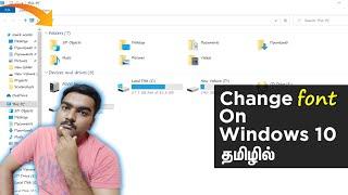 How to change windows 10 default system font style in Tamil | 2020