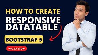 Responsive DataTable UI Design | HTML5 | CSS3 | Bootstrap | jQuery | Hindi