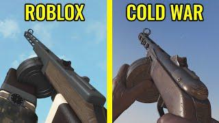 COD BOCW vs Roblox Phantom Forces - Weapons Comparison