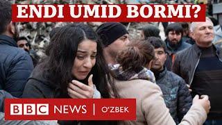 Туркия: Ҳозир ҳам тирик қолганлар борми? Сўнгги тафсилотлар Turkiya Yangiliklar BBC News O'zbek