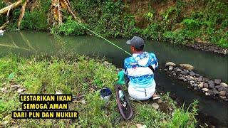 Mancing ikan untuk di lepas ke penggalian danau TABA