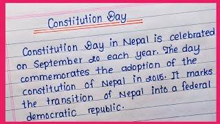 Essay on Constitution Day | Constitution Day essay | Handwriting | English writing | Eng Teach